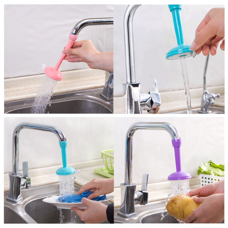 Silicone Kitchen Shower Splash Faucet – 360° Rotating Water Saving Tap Nozzle