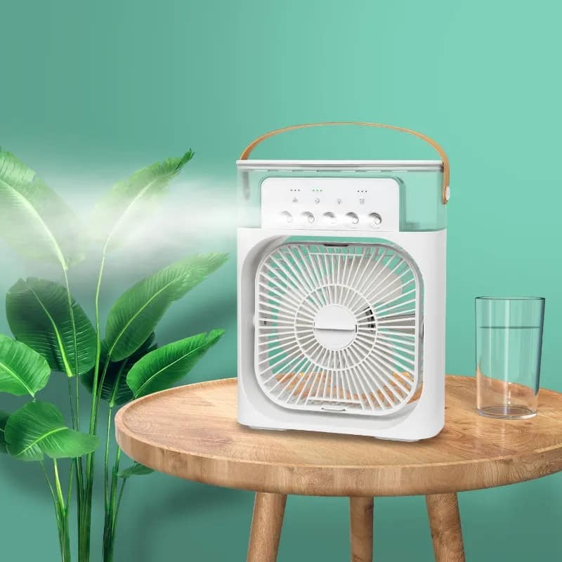 Multifunction Water Spray Mist Fan Air Cooler – Portable USB Electric Cooling Fan