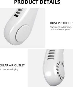 Alternative view of Rechargeable Portable Hanging Neck Fan – Hands Free Personal Cooling Fan