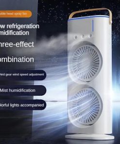 Alternative view of Double-Ended Spray Water Mist Fan – Portable Cooling Fan with Mist Spray & LED Light