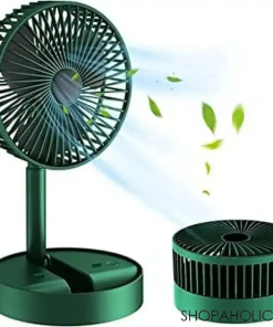 Telescopic Folding Rechargeable Fan – Portable Adjustable Height Desk & Floor Fan